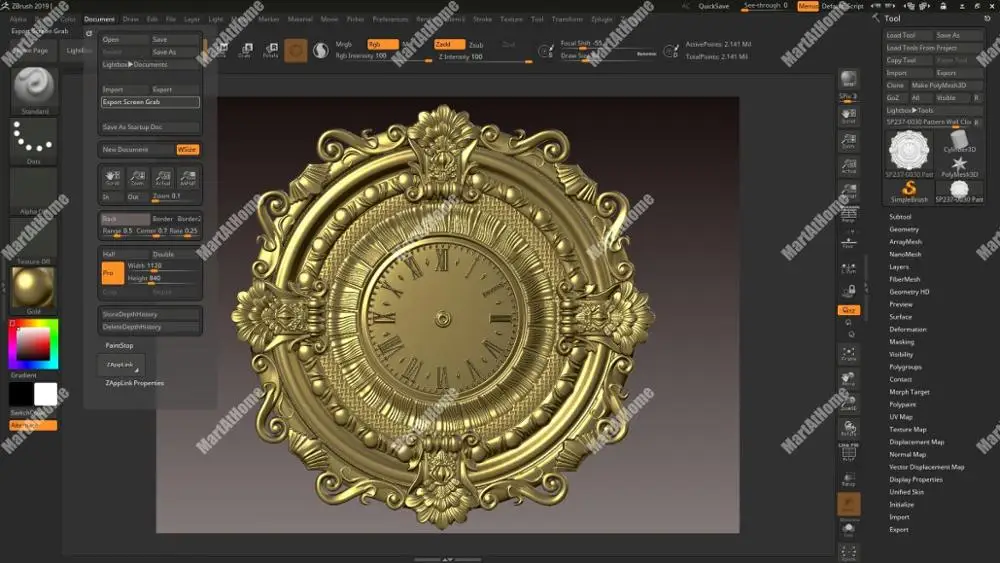 3D модель STL файл Круглый Резной рисунок Европейский цветок круглые Настенные