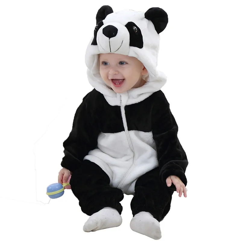 

MICHLEY-Baby Animal Romper Newborn Fun Jumpsuit Suit for Boys and Girls Flannel Hooded Warm Pajamas