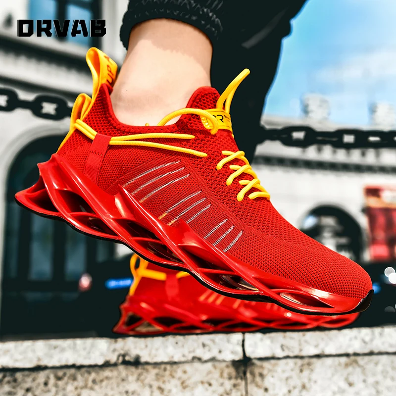 Мужские кроссовки с лезвием высокое качество удобная дышащая мужская