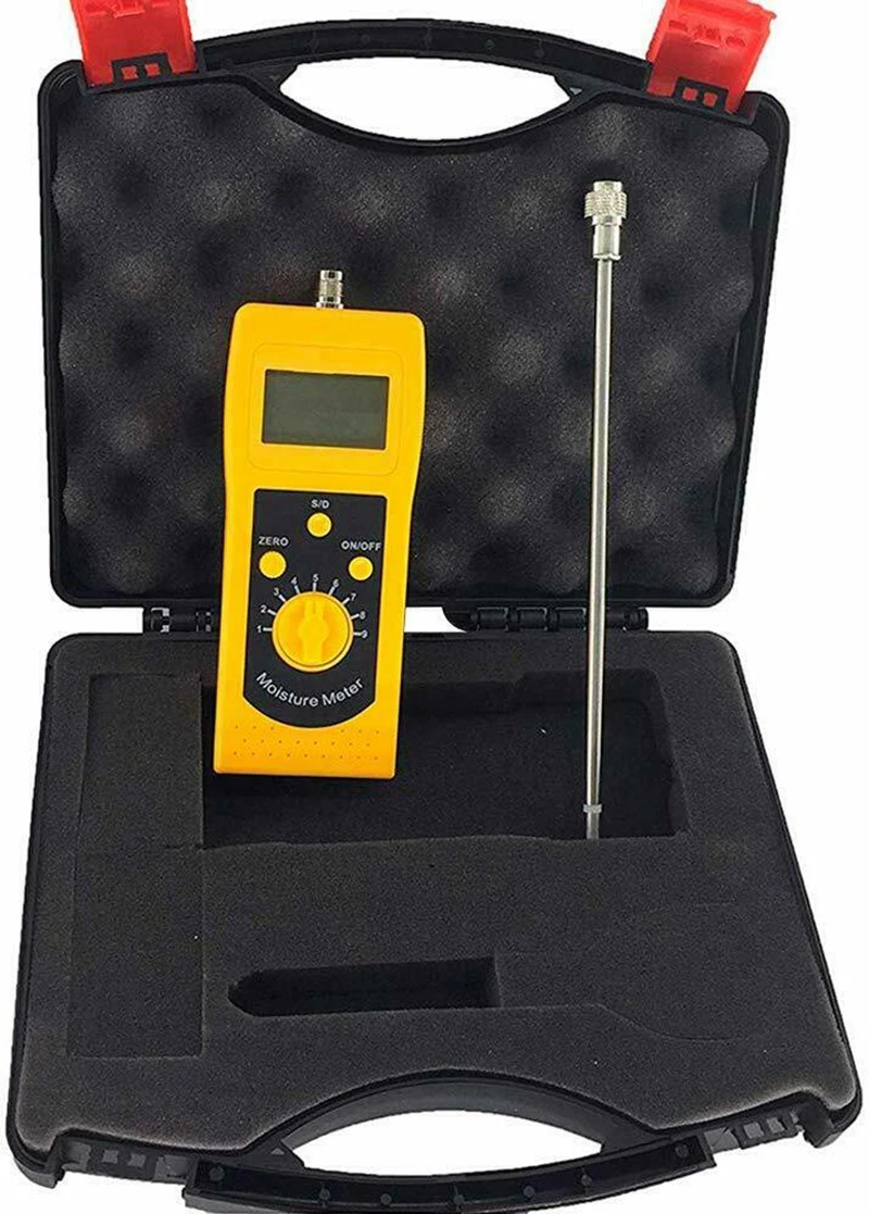 

Chemical Raw Material Moisture Meter 0 to 80 Moisture Analyzer Meter with 4 Digital LCD Resolusion 0.1 0.01