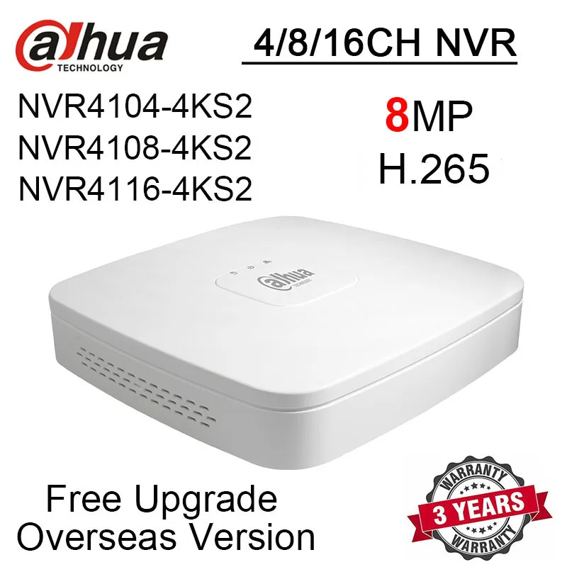 Видеорегистратор Dahua сетевой видеорегистратор 8 Мп 4 канала 16 каналов NVR 4K H.265|network