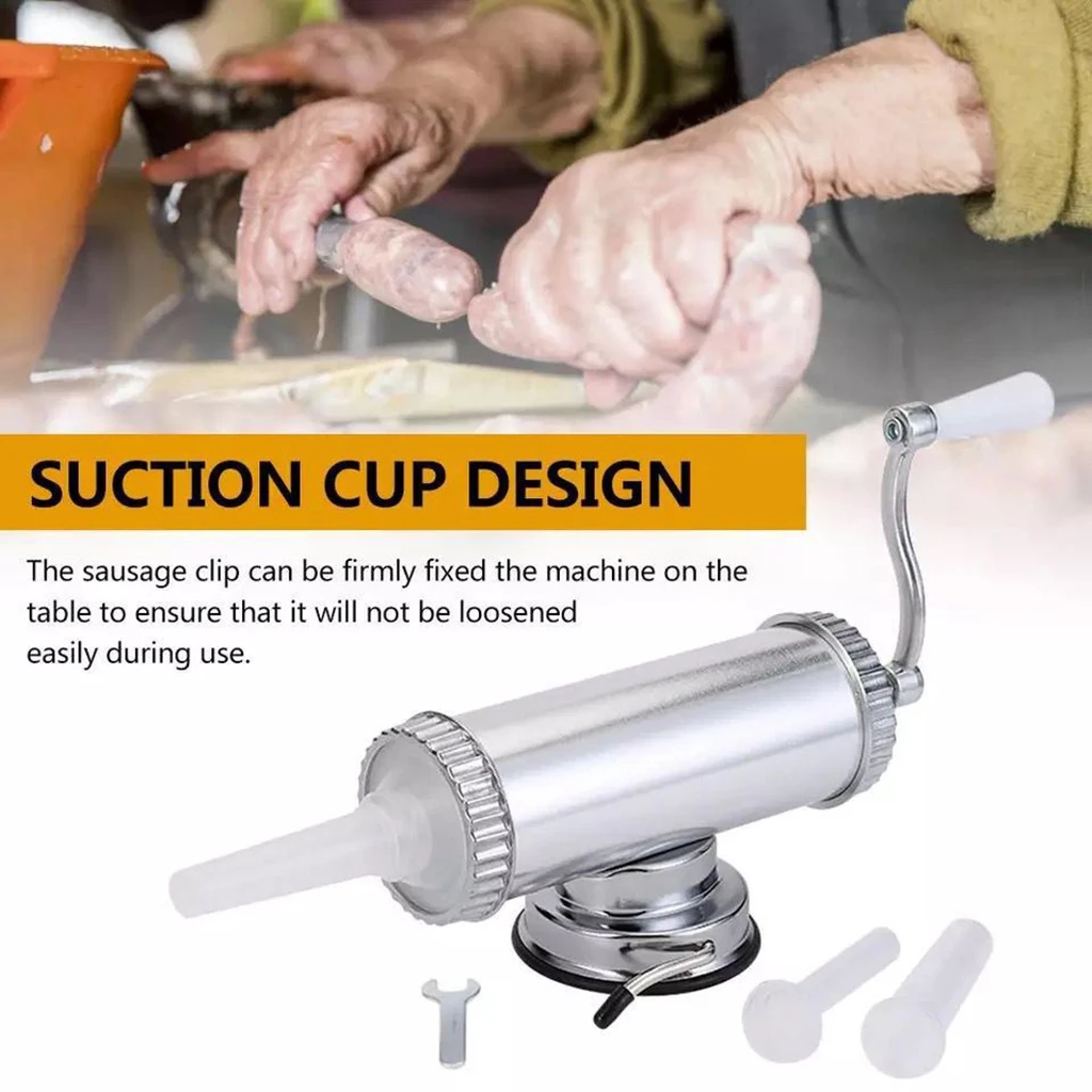 

Homemade Kitchen 2 LBS Sausage Maker Stuffing Attachment Saugage Press