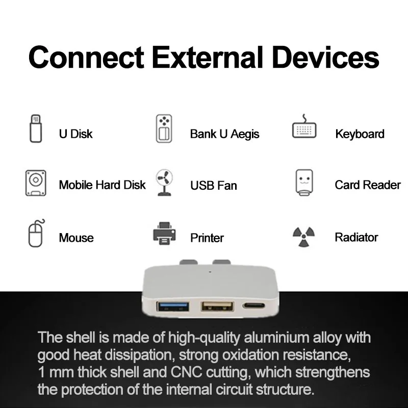 OTG адаптер Dual type C 3.0HUB PD зарядка многофункциональная док станция Высокоскоростная