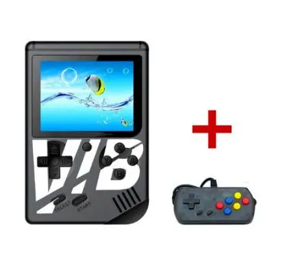 Виб портативный игровой плеер Вибрирующая портативная игровая консоль встроенный 169 игр поддержка ТВ выход - Цвет: black add gamepads