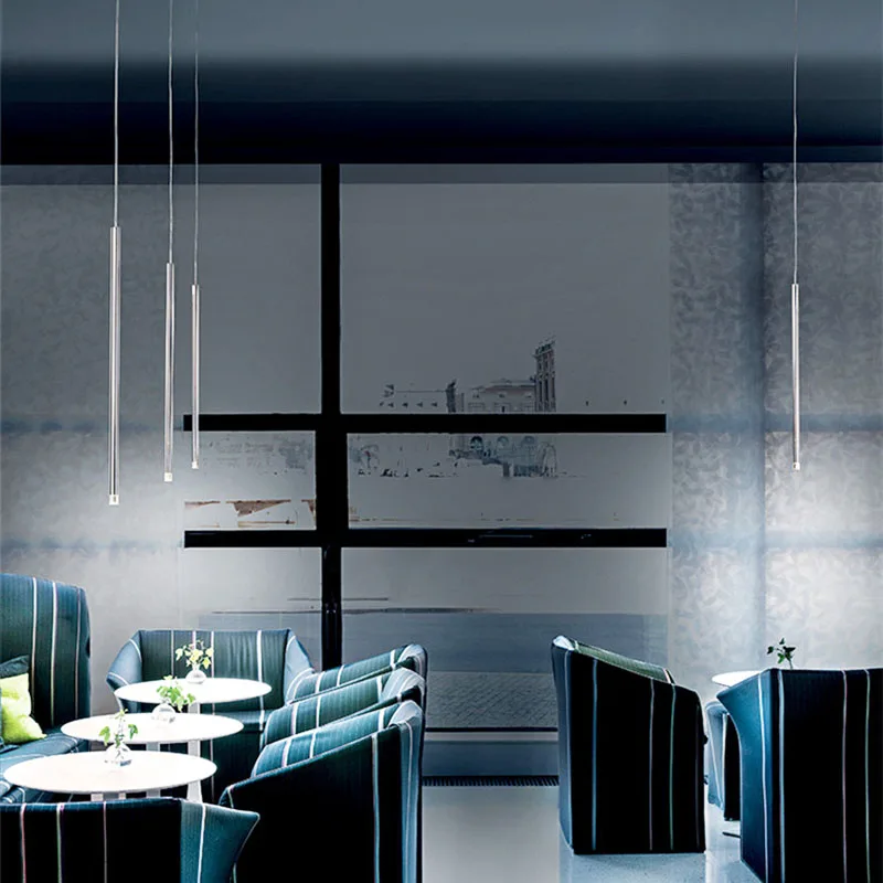 LightBridugelux-Lámpara LED de un solo cilindro, moderno largo, brillante, cromado, liso, de aluminio, para comedor y Bar, 30/40CM