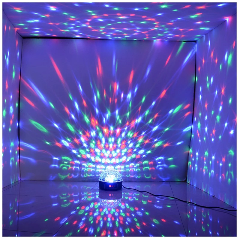 

LED RGB Crystal ic Ball Effect Light DMX Disco Dj Stage Light for KTV Club Pub Bar Wedding Show Voice-activated