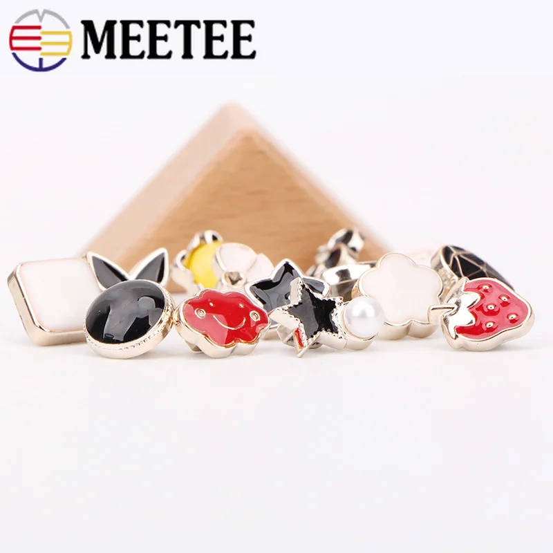 Meetee 50 шт. кнопка рубашки несколько стилей хвостовик круглые полимерные