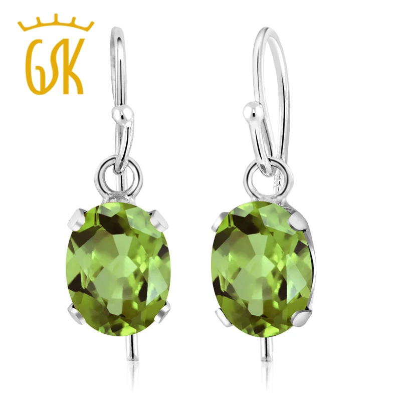 Ювелирные изделия из перидота GemStoneKing 1 60 Ct Овальный Натуральный Зеленый Перидот