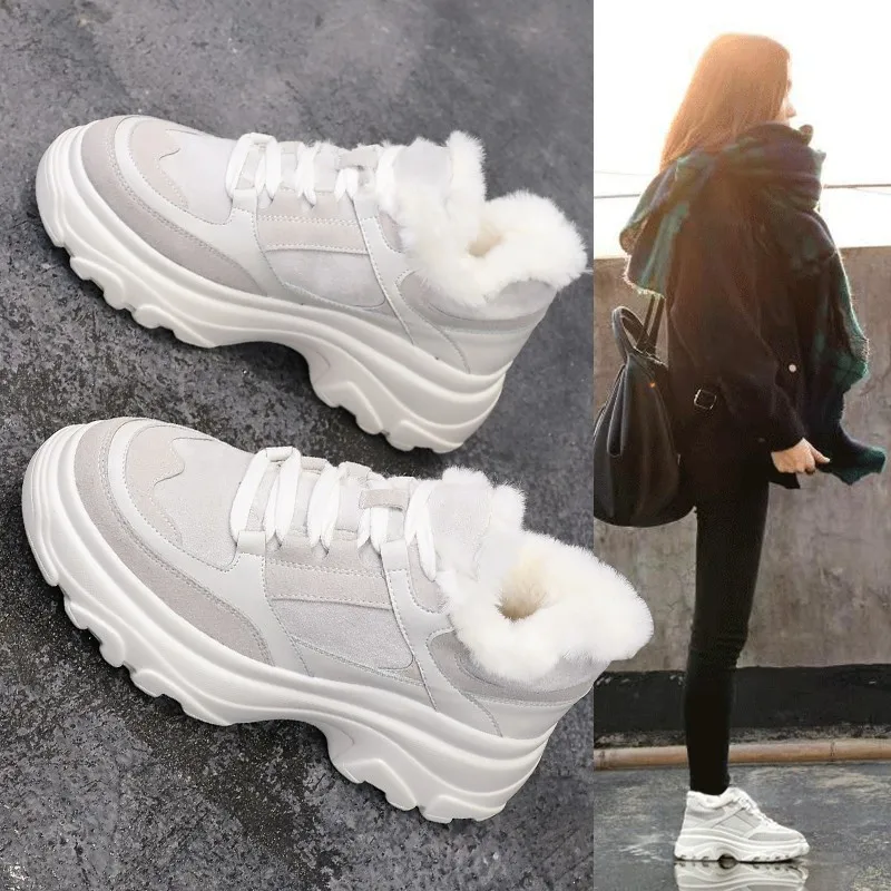 Женские кроссовки увеличивающие рост осенне зимние удобные спортивные ботинки с