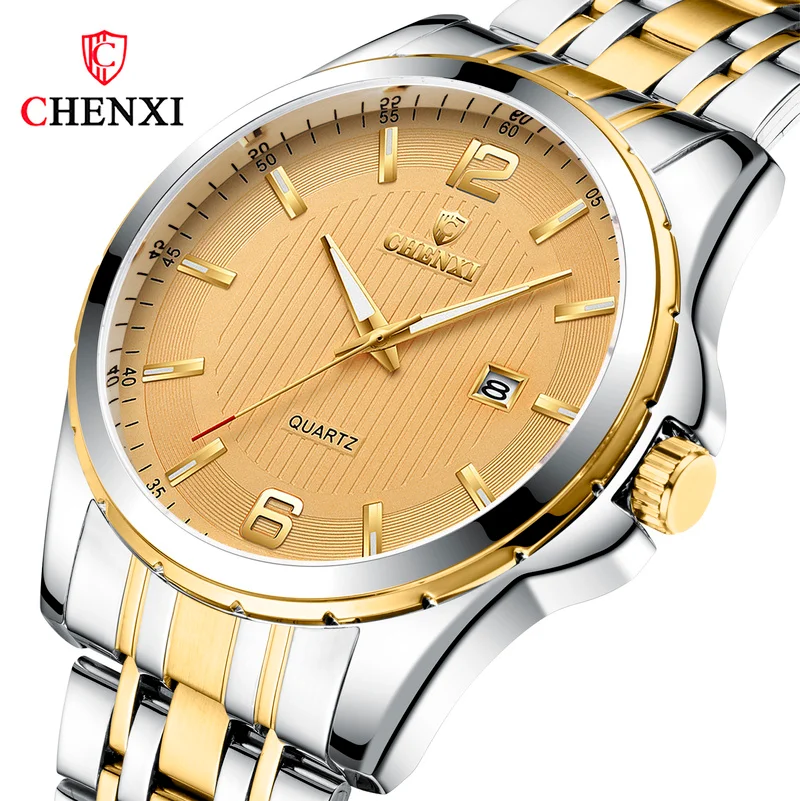 

CHENXI Men's Quartz Watch Luminous Business Casual Fashion Simple Luxury Trend Stainless Steel Strap Watch WA166