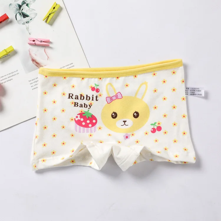 

4Pcs/lot Kid Girl Underwear Baby Children's Boxer Cartoon Underpants Briefs Girls Underware Pants For 2-10 Y Children Clothes 36