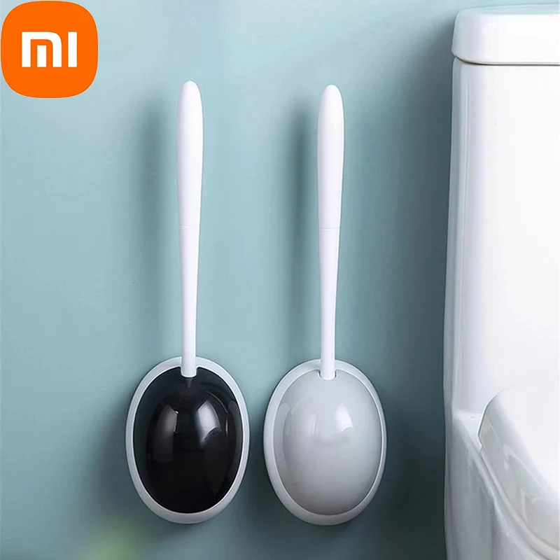 

Xiaomi Бытовая силиконовая щетка без мертвых концов держатель для туалетной щетки чистящий инструмент для туалета настенный Домашний набор а...