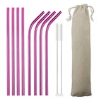 148 шт. мульти металлическая соломинка комплект многоразовые соломы 304 Нержавеющаясталь соломинки с кистью экологически-безопасные соломинки для кружек 2030 унций