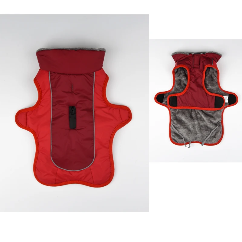 Одежда для собак водонепроницаемая куртка зимняя утепленная Светоотражающая