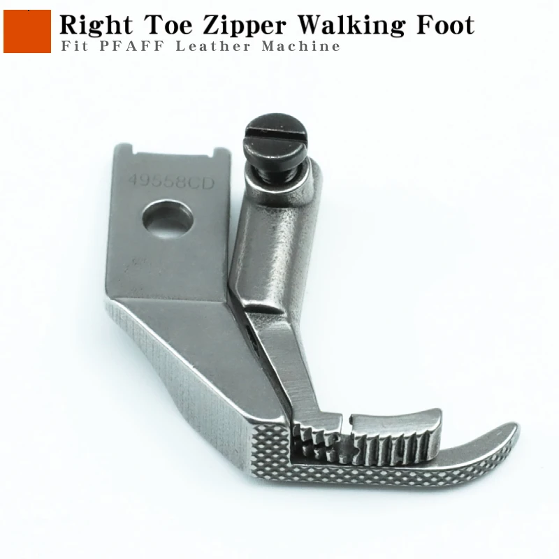 

49558C-D+49085C Right Toe Zipper Walking Foot Fit PFAFF 145 146 195 335 545 540 1240 Leather Sewing Machine 91-049558-04 C/D