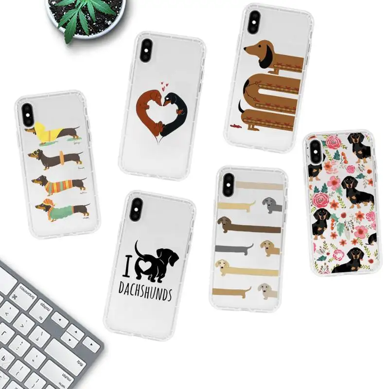 

Dachshund Dog Phone Case for iPhone 11 12 13 mini pro XS MAX 8 7 6 6S Plus X 5S SE 2020 XR clear case