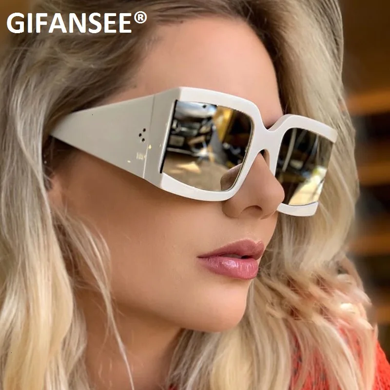 Очки солнцезащитные GIFANSEE мужские/женские большие Квадратные Зеркальные