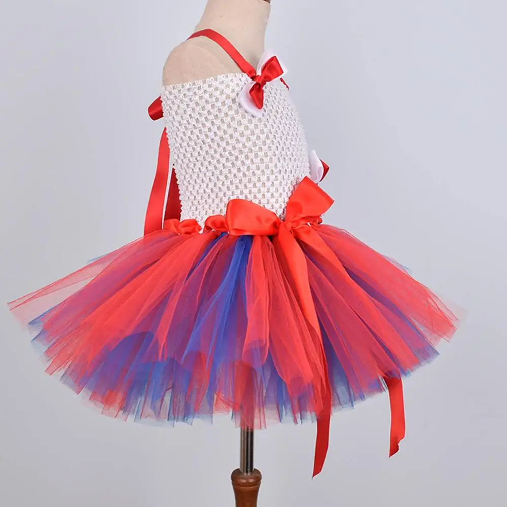 Одежда для девочек платье-пачка красный королевский синий пушистый день