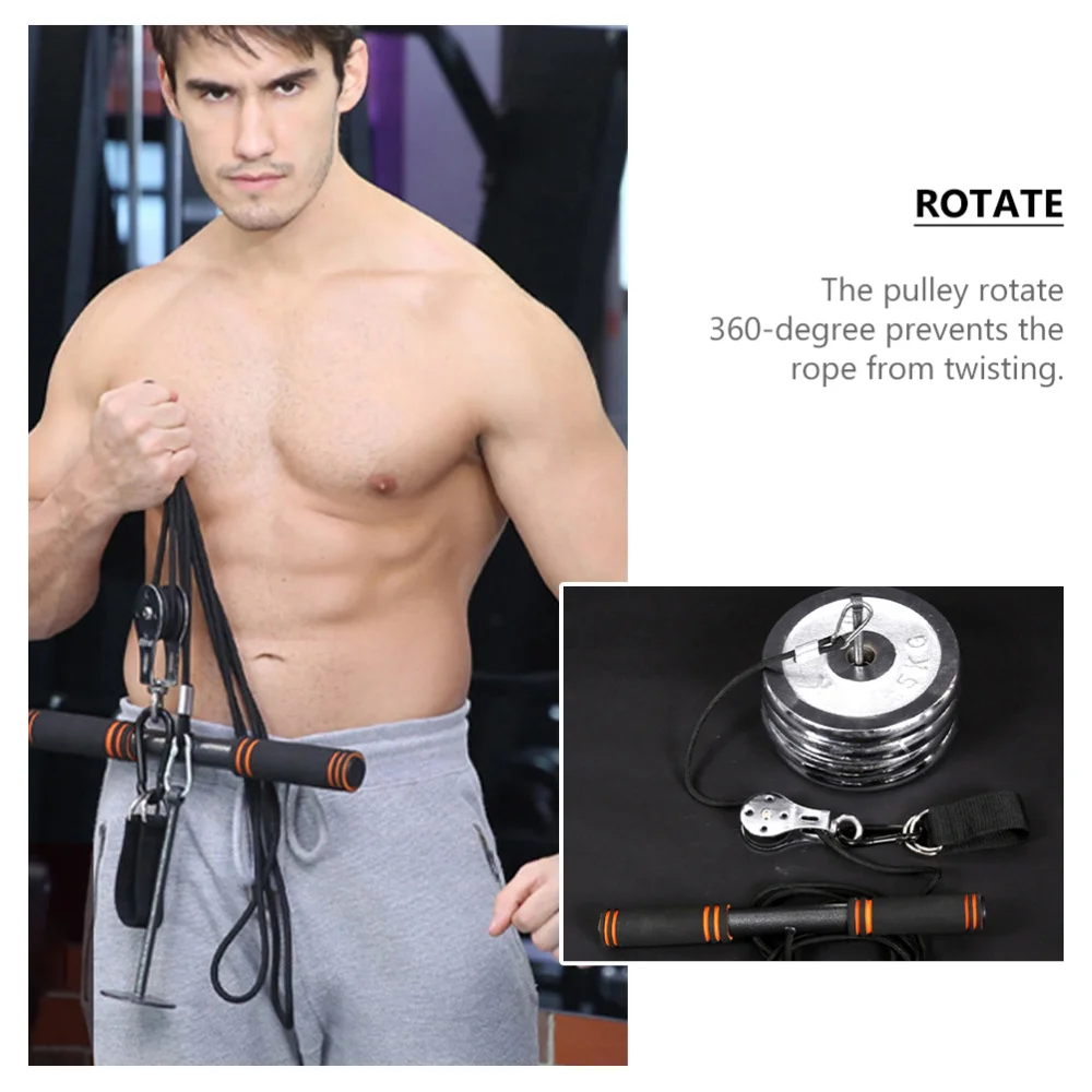 

1 Set Triceps Biceps Fitness Pull-down System DIY Pulley Machine Attachment