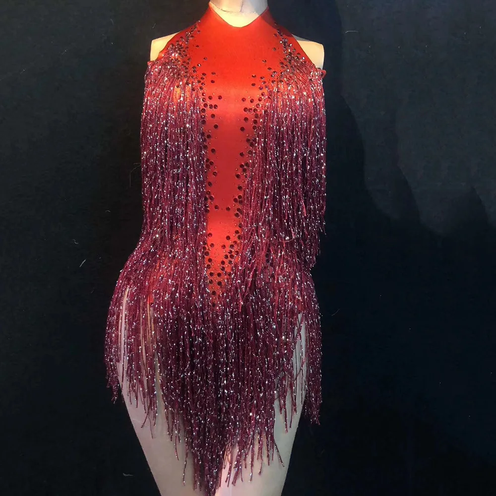 Фото Женское боди без рукавов с блестящими бриллиантами | Тематическая одежда и