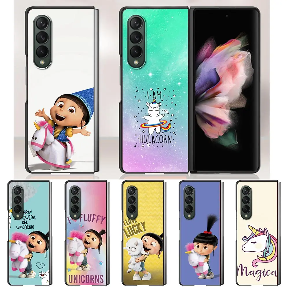 

Case For Samsung Galaxy Z Fold3 Z Fold 3 5G Hard Slim Cover Ultra-thin anti-drop Phone Shell Cute Little Girl My Unicorn Agnes
