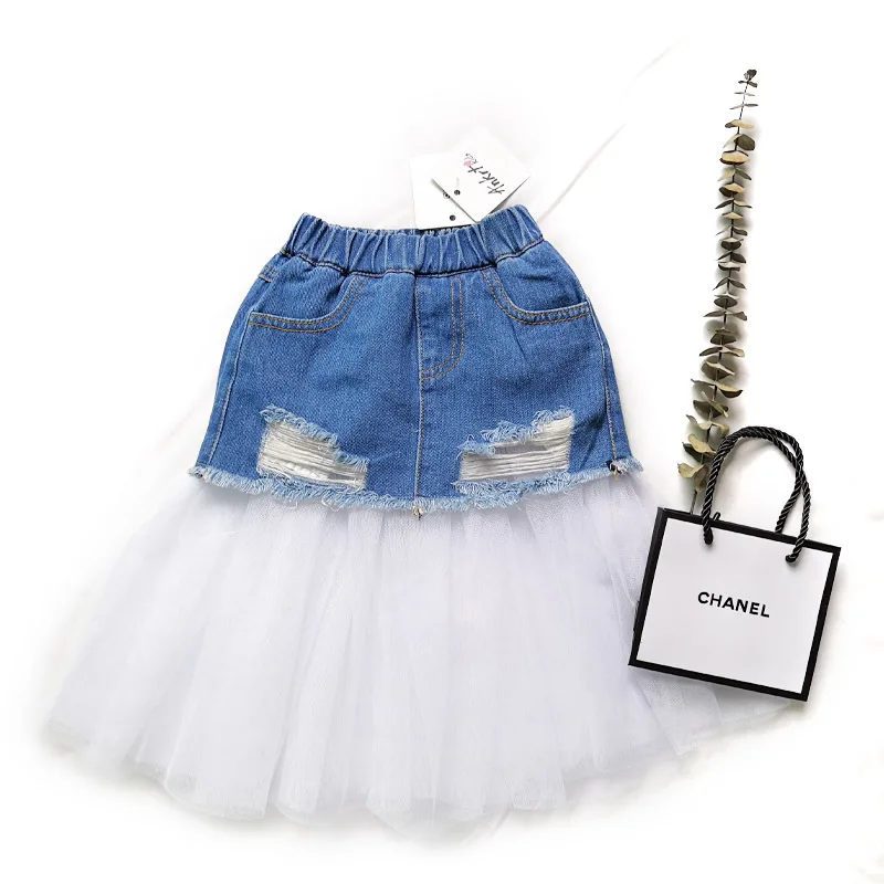 Детская летняя шифоновая юбка с разрезами Thunderers на возраст 18 6 лет|Юбки| |