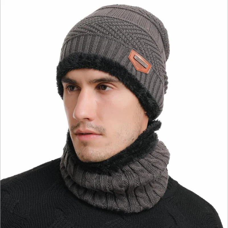 Теплая зимняя шапка для шеи теплые зимние шапочки мужчин и женщин шерстяной шарф