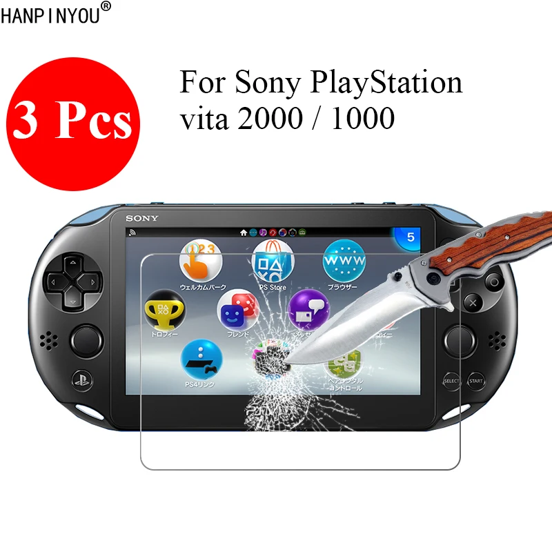 Защитное стекло закаленное 9H 2.5D для Sony PlayStation PS vita PSV 2000/1000 3 шт.|Защитные стёкла и