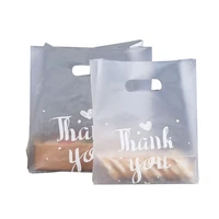 50pcs thank you plastic bags gift packaging bags with handle shopping bag xmas wedding party favor bag candy cake wrapping bags