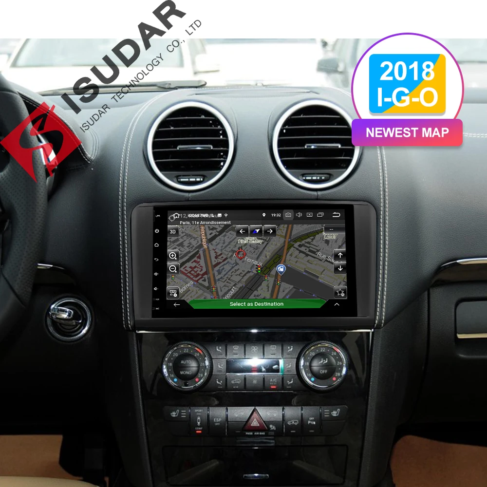 Isudar автомобильный мультимедийный плеер gps два Din Android 8 1 Automotivo для Mercedes/Benz/класс GL ML