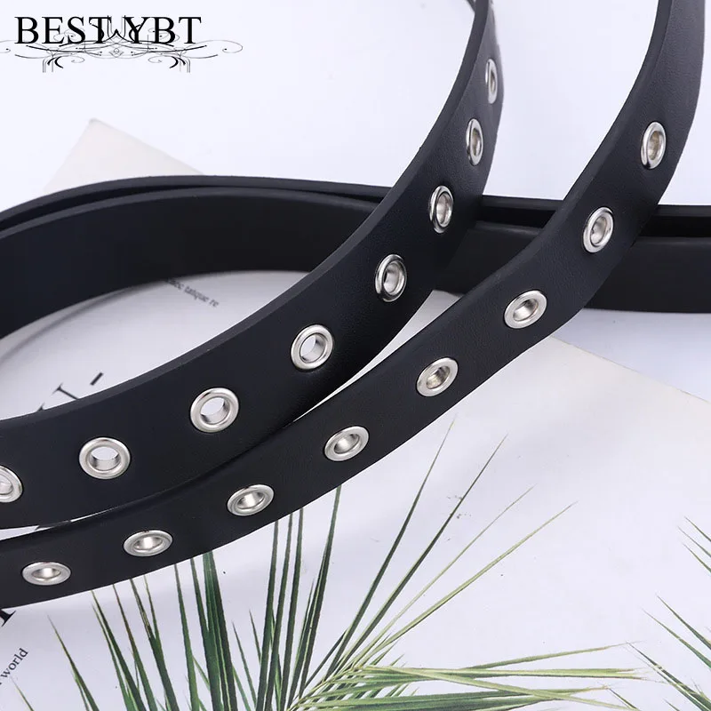 

Best YBT Women Imitation Leather Belt Alloy Pin Buckle Belt New Hanging Chain Punk Style Fashion Trendy Decorative Jeans Belt
