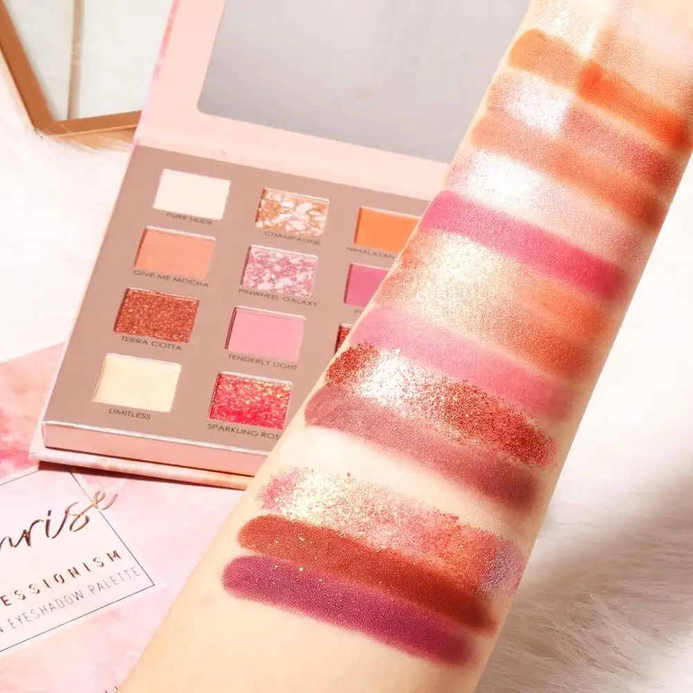 FOCALLURE 16 цветов Sunrise блеск Тени для век Палитра легко носить матовый пигментный