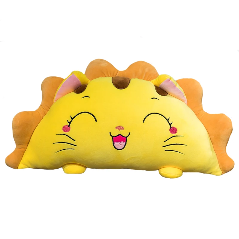 

60/90cm Cartoon Animal Husky Semicircle Pillow PP Cotton Soft Tiger Bedside Cushion Almohada de peluche Couple Pillow