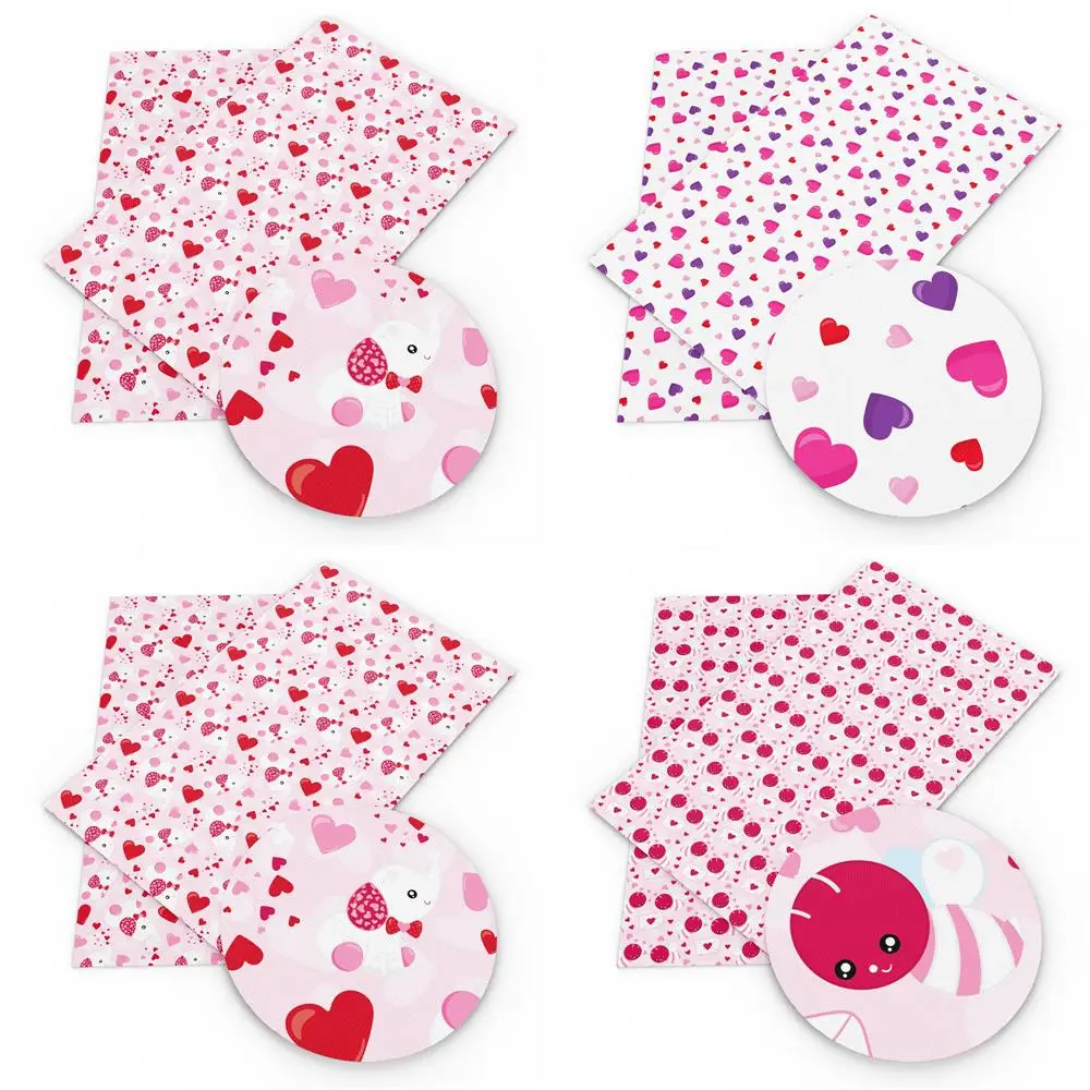 Простыни из синтетической кожи с принтом в виде сердца и единорога для