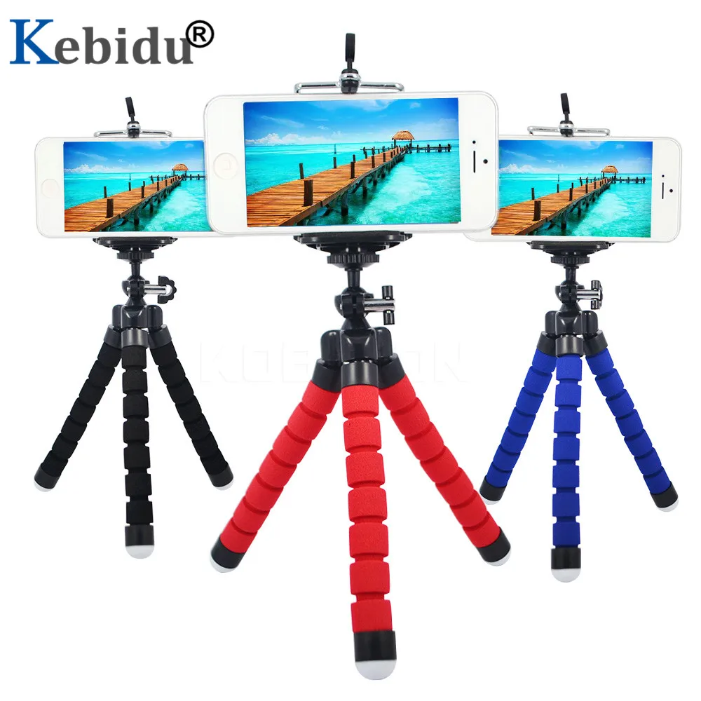 Штатив-Осьминог Kebidu для камеры легкий гибкий Трипод телефона с губкой и