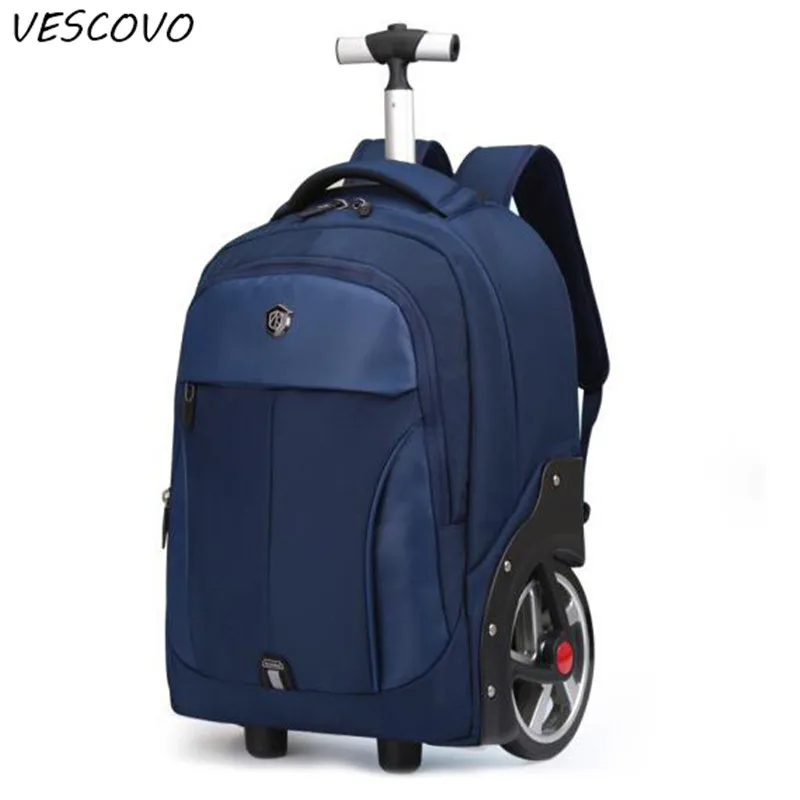 Мужской водонепроницаемый рюкзак VESCOVO чемодан на колесиках из ткани Оксфорд для