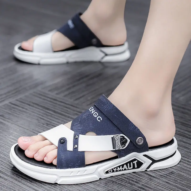 Сандалии мужские кожаные ручной работы мягкая кожаная обувь плоская подошва