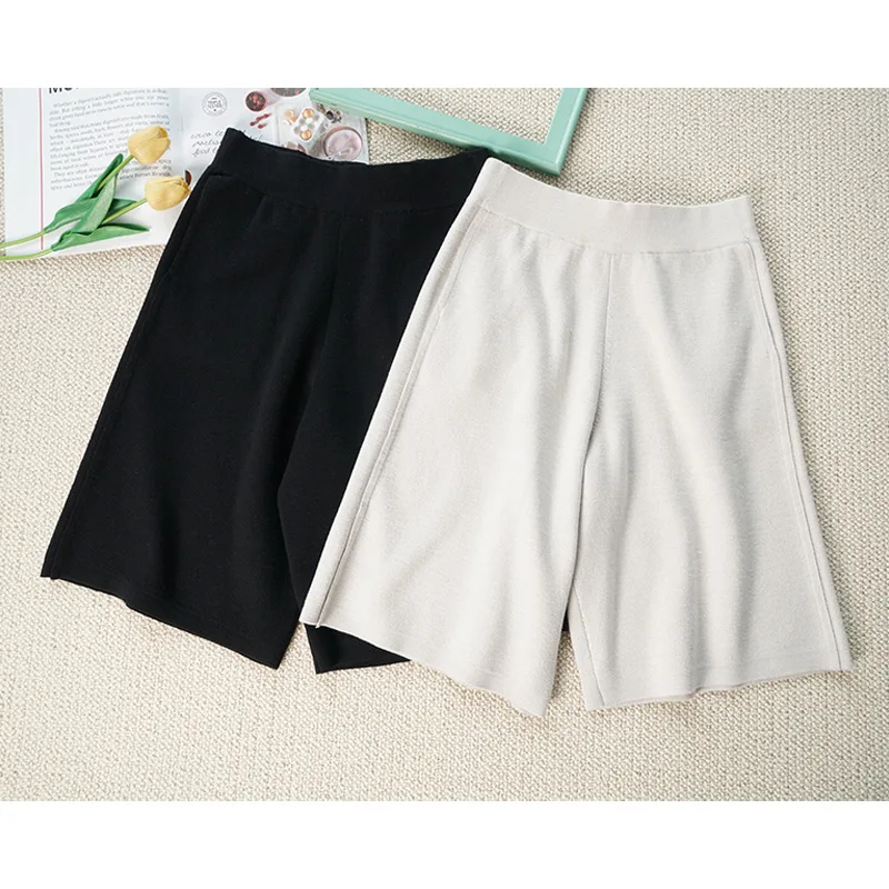 2021 spring and summer new mid-length two-color cotton home casual five-point pants women shorts pants for women