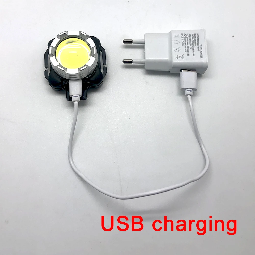 USB Перезаряжаемые налобный мини переносной фонарь головная лампа фонарик Фонари