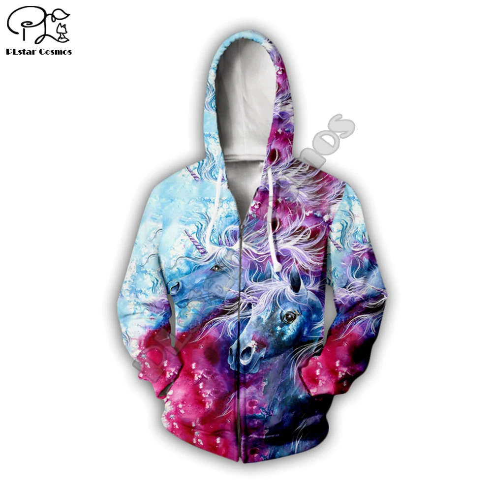 

New 3D sweatshirt Hoodies Men Horse Colorful 3D Print Long Sleeve Fashion Hipster Hoodie Loose Streetwear Pullovers Top MA016