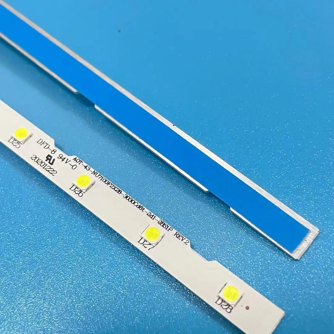 

2PCS/LOT LED Backlight strip 28 lamp for Samsung 43TV UE43NU7100 AOT_43_NU7100F_2X28_3030C UE43NU7120 UE43NU7170 BN96-45954A