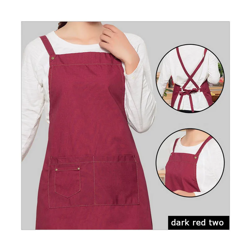 Фартуки с индивидуальным логотипом для мужчин Кухонный Фартук женщин шеф повара