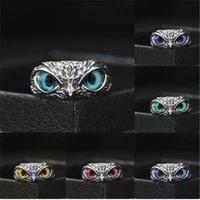 fashion women men charm vintage cute simple design owl rings party engagement wedding open adjustable rings jewelry gifts