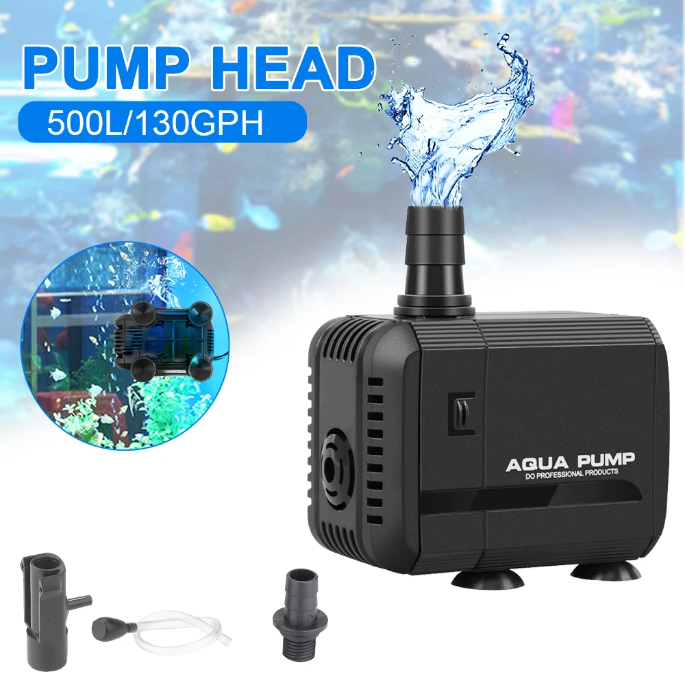 Регулируемый аквариумный насос погружной Ультра тихий водяной для фонтана рыб