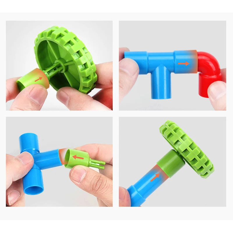 Туннель из труб + Автомобильные колеса Сделай Сам блоки креативные Детские