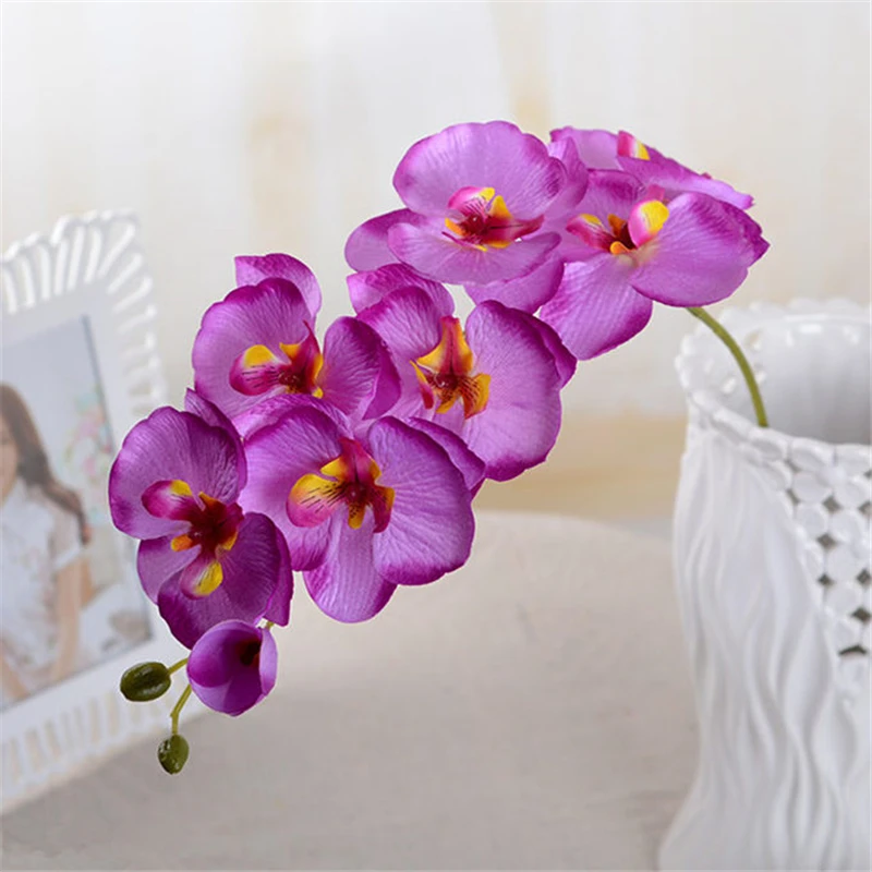 3 шт реалистичные искусственные орхидеи цветы фаленопсиса шелковые бабочки DIY