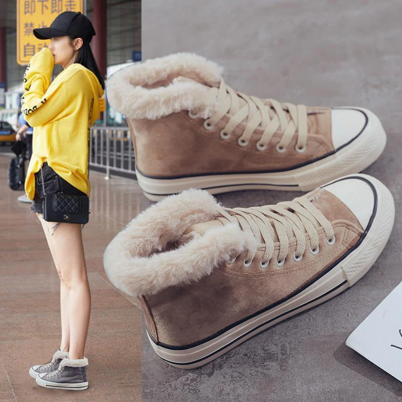 Женская зимняя парусиновая обувь на плоской подошве Женские кроссовки 2020 года
