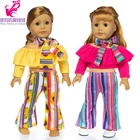 Кукла для девочек 18 дюймов, Мода Одежда с ремешками и штаны, подходят для куклы реборн 43 см, Одежда для кукол 18 дюймов, игрушки для кукол