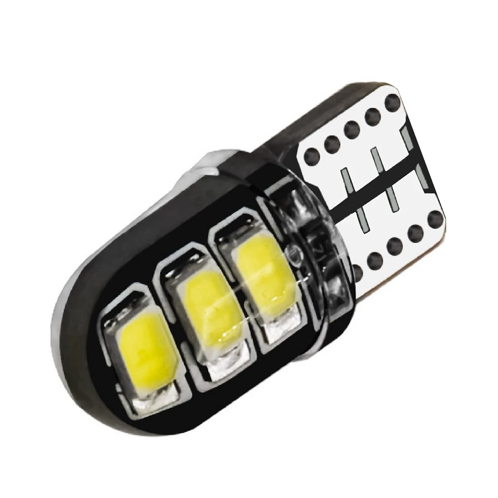 10 шт. T10 W5W силикагелевые 6 SMD СВЕТОДИОДНЫЙ автомобильные купольные лампы WY5W для
