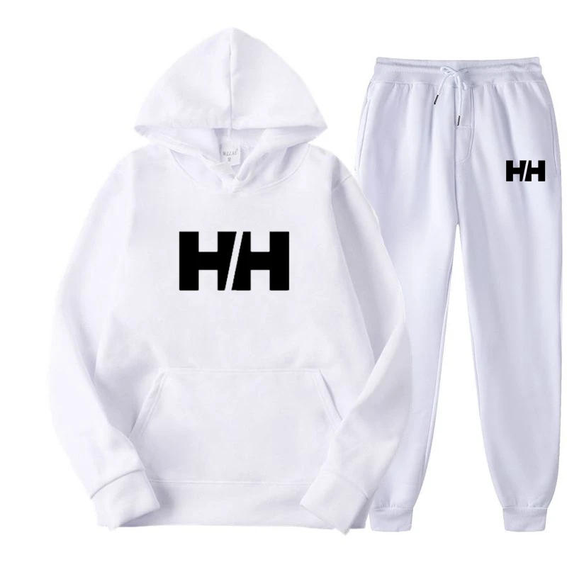 

2021 new fashion personality suit hooded sweater pants youth leisure suit men's and women's sports fitness suit